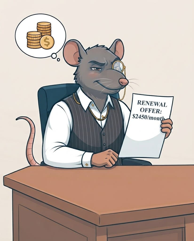 Renter reviewing a lease renewal offer